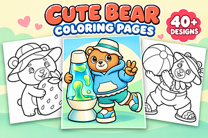 Cute Bear Coloring Pages – Volume 2