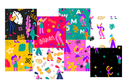 Female characters (drawn flat style), an Object Graphic by PixelAesthetic (Thumbnail 6 of 6)
