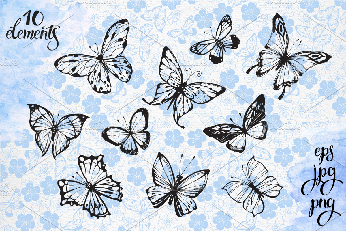 Butterflies, a Texture Illustration by maritime_m (Photo 2 of 4)