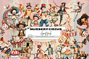 NURSERY VINTAGE CIRCUS CLIPART, a Person Illustration by Daring Digies (Thumbnail 1 of 9)