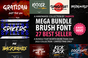 MEGA BUNDLE HANDWRITING BRUSH FONT