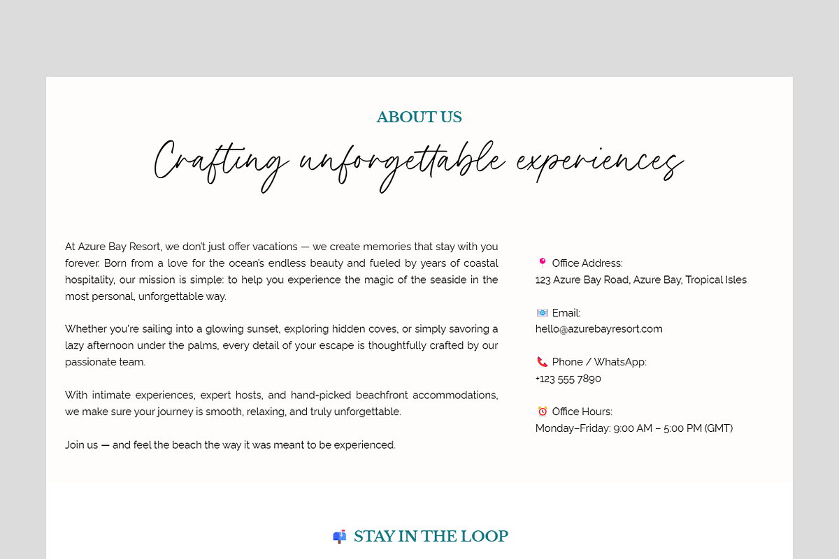 Resort - Wix Studio Website preview 5