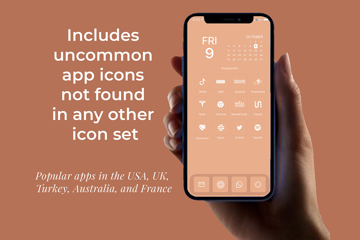 1,200 Neutral Boho iOS 14 App Icons, an Icon by A Good Design Studio (Photo 2 of 8)