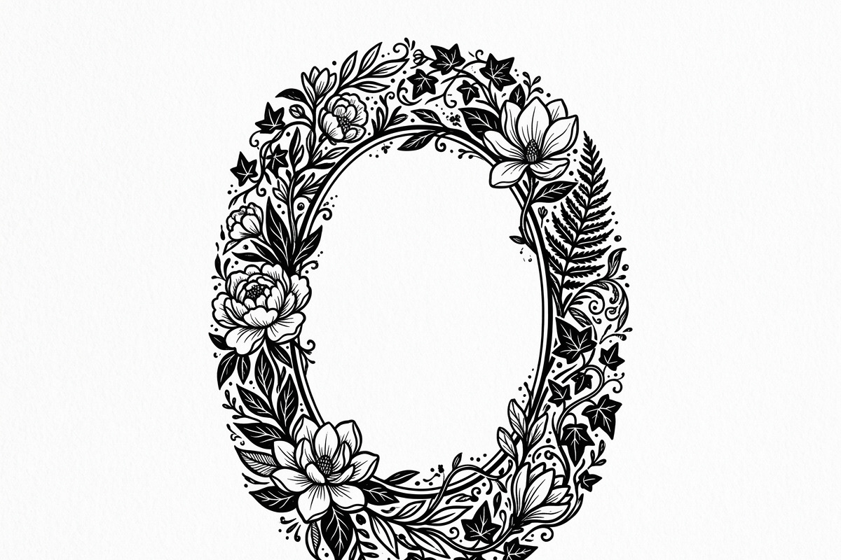 50 Elegant Floral Oval Mirror Frame, a Decorative Illustration by Amazin_art (Photo 29 of 40)