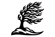 Windblown Tree Silhouette, an Object Illustration by Gfx_Store (Thumbnail 10 of 16)