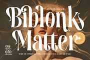 Biblonk Matter Elegant Serif, a Serif Font by timelesstype.co (Thumbnail 1 of 19)