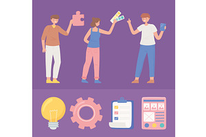 people team designers, a Person Illustration by studiogstock