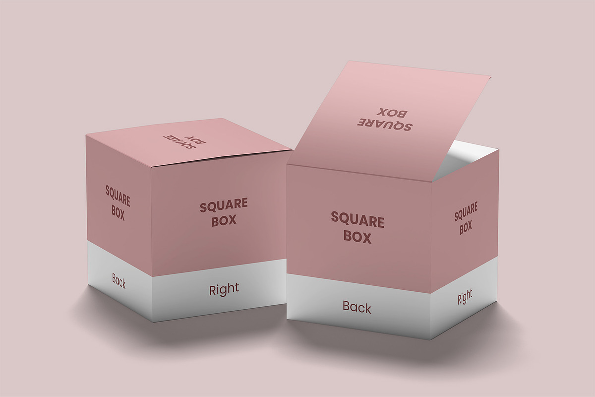 Square Box Mockups | Packaging, a Packaging Mockup by Compositing Studio (Photo 14 of 20)