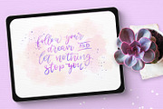 Watercolor Lettering kit - Procreate, a Brush Add-On by Gray Cat Graphics (Thumbnail 2 of 9)