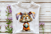 Quirky Easter Cat Clipart, an Illustration by OK Design (Thumbnail 6 of 6)