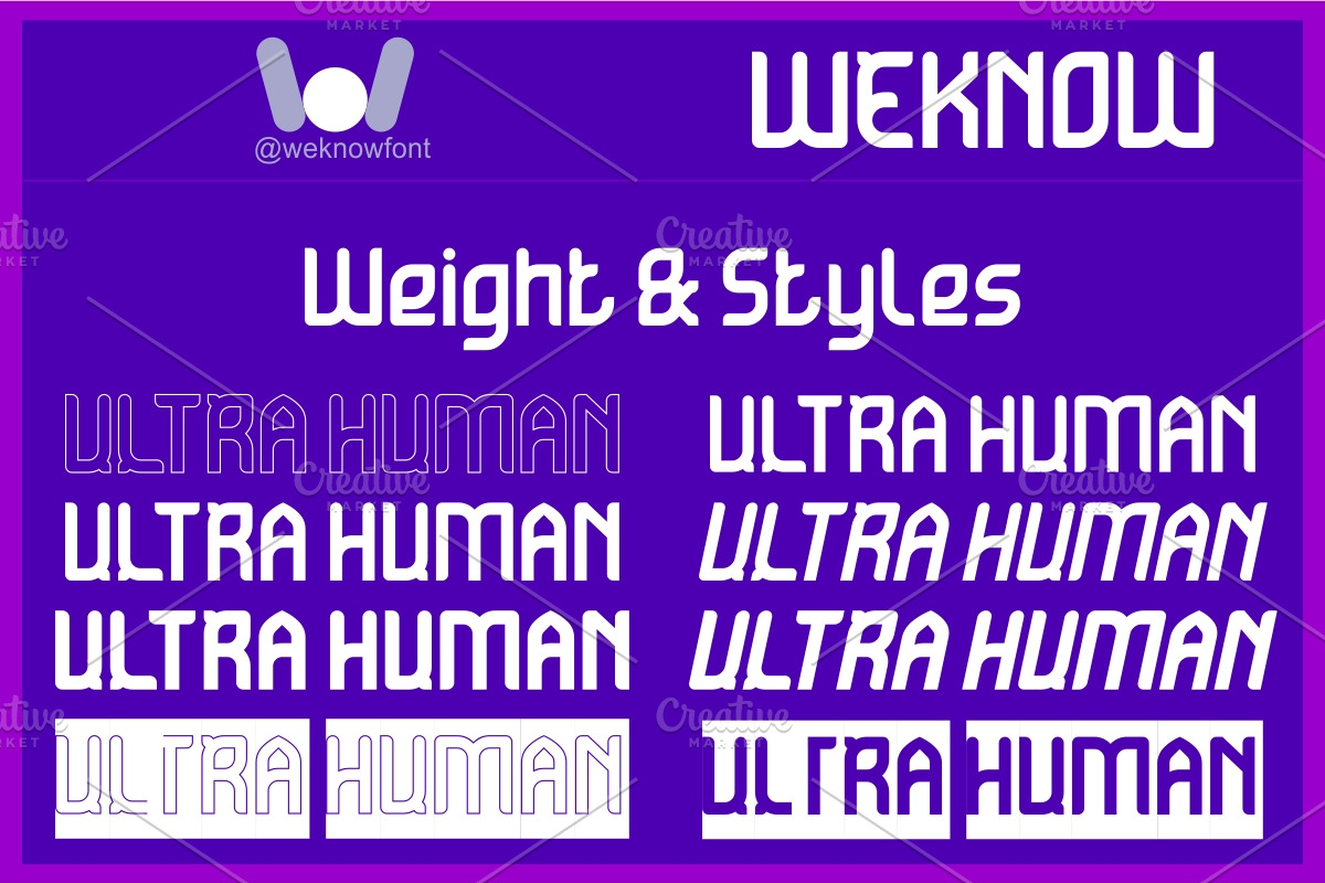 Ultra Human font, a Sans Serif Font by weknow (Photo 7 of 8)