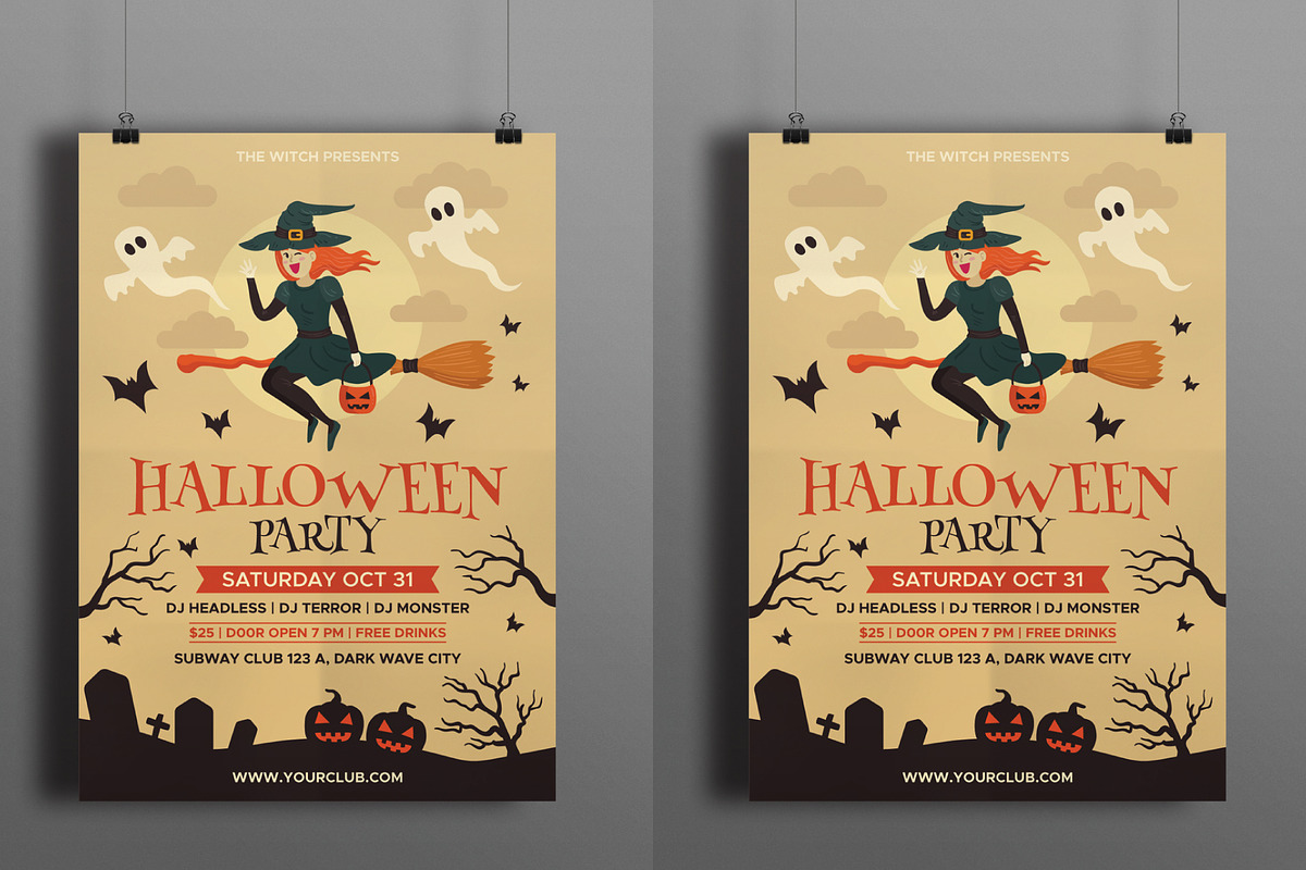 Halloween Party Flyer, a Flyer Template by serapika (Photo 3 of 3)