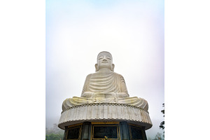 Colossal sitting buddha statue at ba stock photo containing buddha and vietnam, an Architecture Photo by Leonid Andronov
