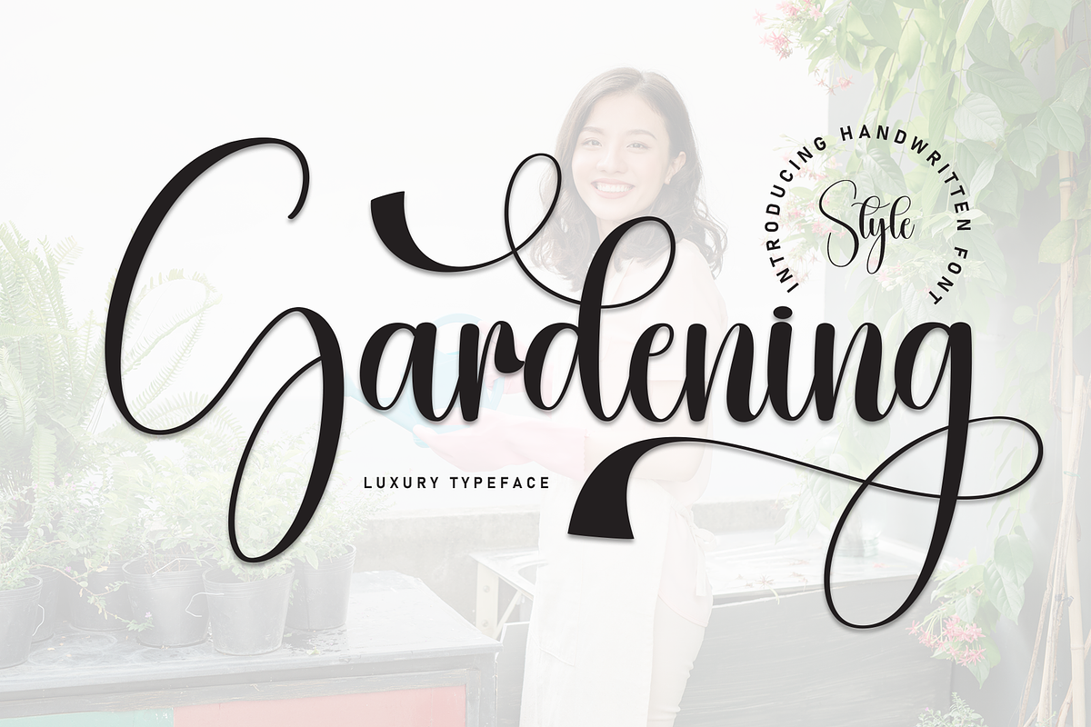 Gardening | Script Font, a Handwritten Font by Scratchones (Photo 1 of 9)