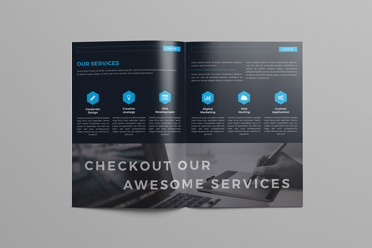 A4 Business Brochure Template, a Brochure Template by Divergent Studio (Photo 4 of 8)