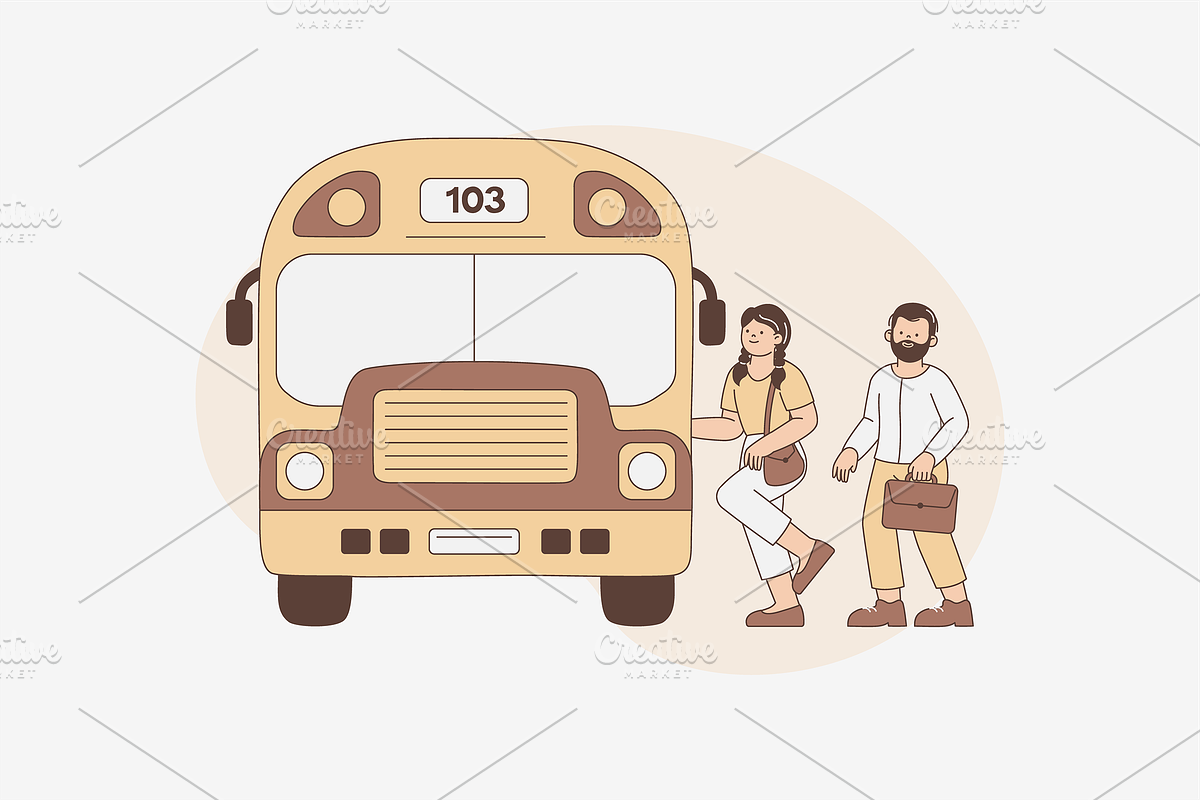 Public Transport Illustration, an Object Graphic by Jump Studio (Photo 8 of 14)