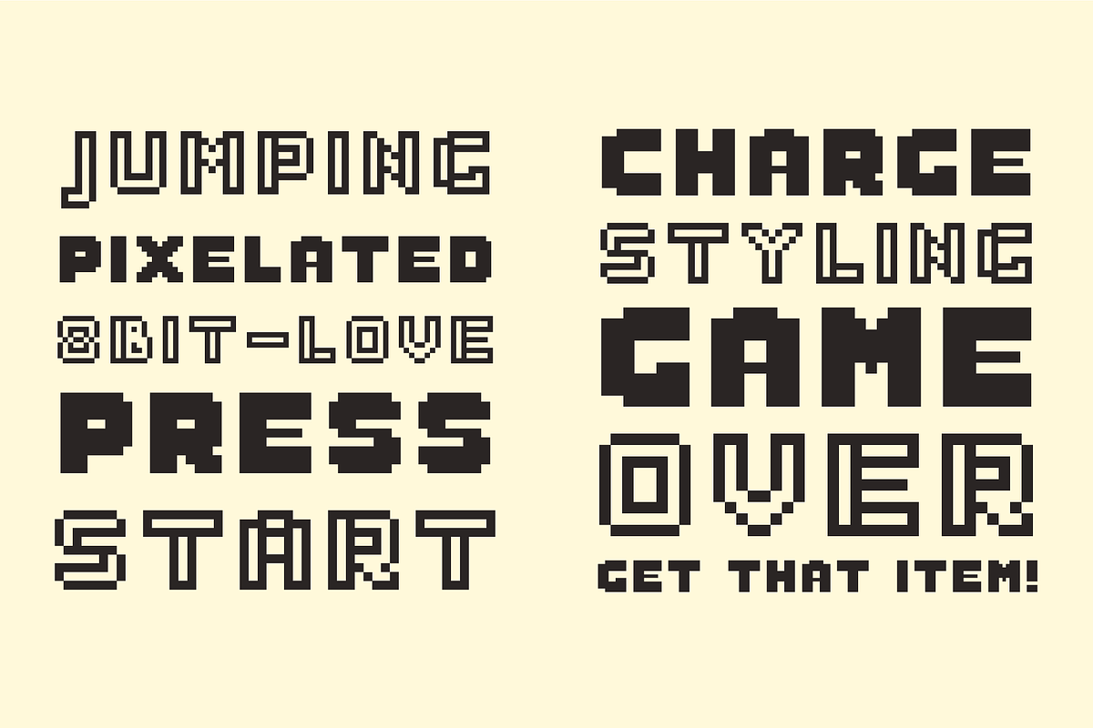 Sabo Pixel Font, a Font by Philippe Moesch (Photo 2 of 4)