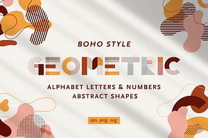 Boho Abstract Geometric Alphabet