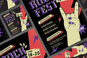 Rock Fest - Music Party Flyer Set, a Flyer Template by SquidPixey (Thumbnail 6 of 6)