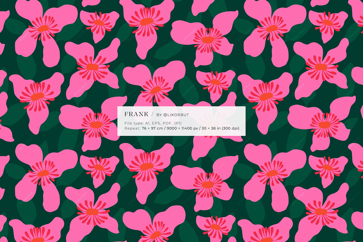 Naive Abstract Modern Floral Pattern, a Pattern Graphic by likorbut (Photo 2 of 14)