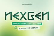 Nexgen - Modern Technology Logo Font, a Sans Serif Font by TokoPress (Thumbnail 1 of 13)