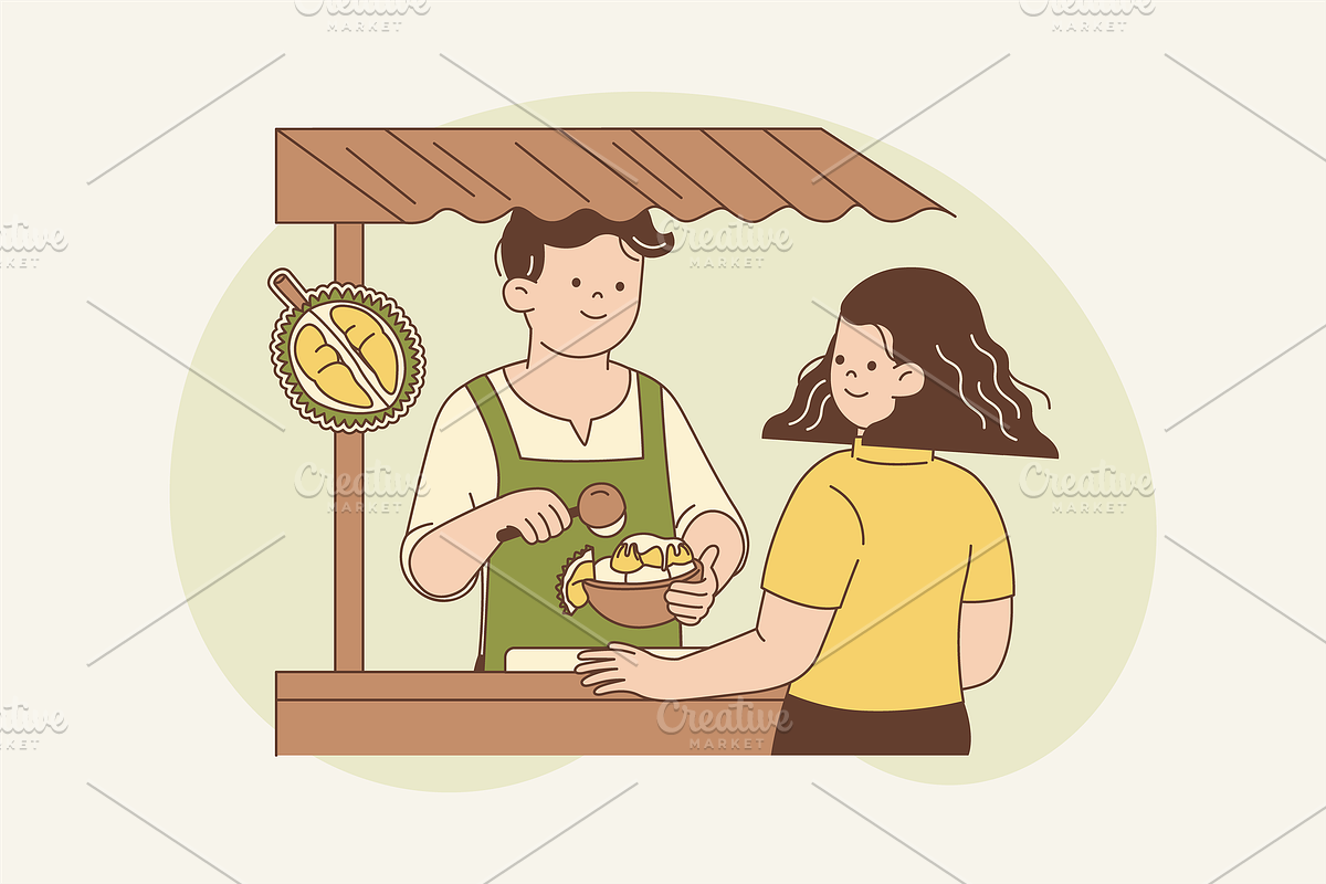 Durian Wonders Illustration, an Object Graphic by Jump Studio (Photo 10 of 12)