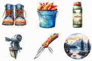 Fisherman Aesthetic Clipart, an Illustration by OK Design (Thumbnail 5 of 5)