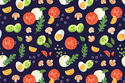 Healthy fresh food seamless patterns, a Pattern Graphic by Good Studio (Thumbnail 3 of 8)