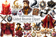 Gilded Reverie Watercolor Clipart, an Illustration by Libby Wishes (Thumbnail 1 of 7)