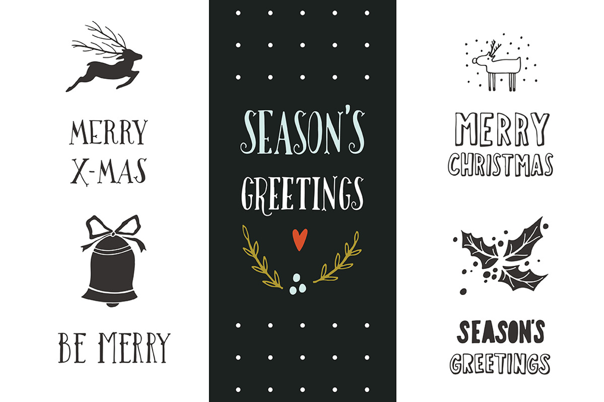 Season's greetings | X-mas lettering, an Object Graphic by Blue Ink Studio
