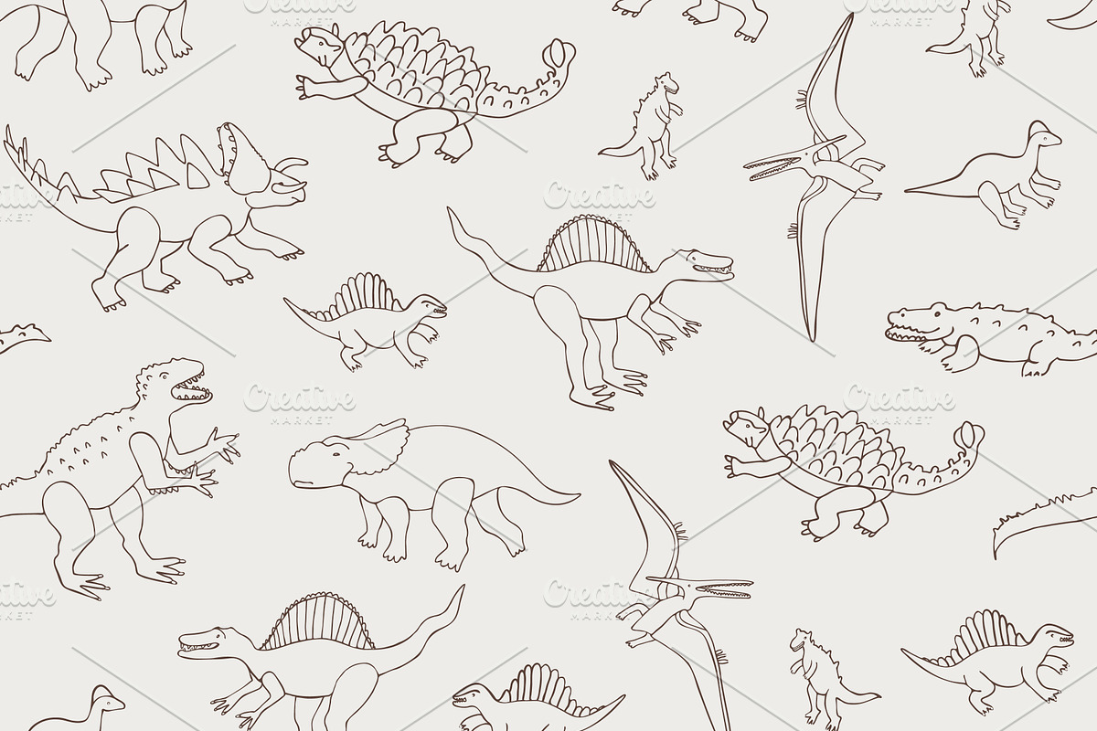 Dinosaur adventure, a Pattern Graphic by GooseFrol (Photo 7 of 8)