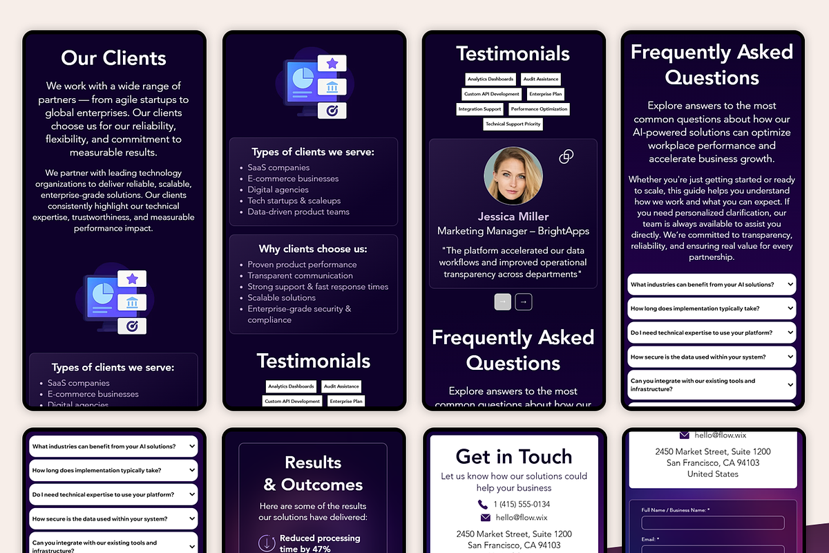 SAAS, Startup & Technology Website, a Wix Template by Kitteeh (Photo 11 of 20)