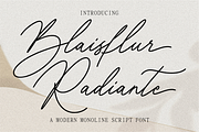 Blaisflur Radiante, a Script Font by Shopifont.co (Thumbnail 1 of 13)