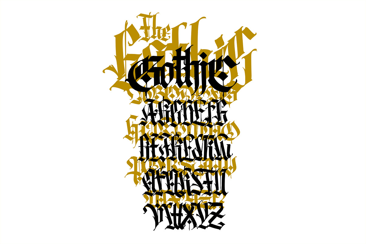 Gothic letters - 10, a Blackletter Font by GeekClick (Photo 10 of 26)