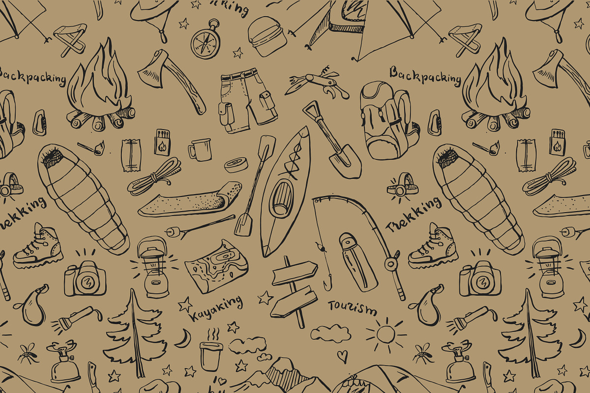 Camping doodles collection, a Food Illustration by airdynamic (Photo 3 of 4)