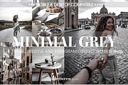 Minimal Grey Lightroom Mobile Preset, an Action Add-On by in between details (Thumbnail 1 of 16)