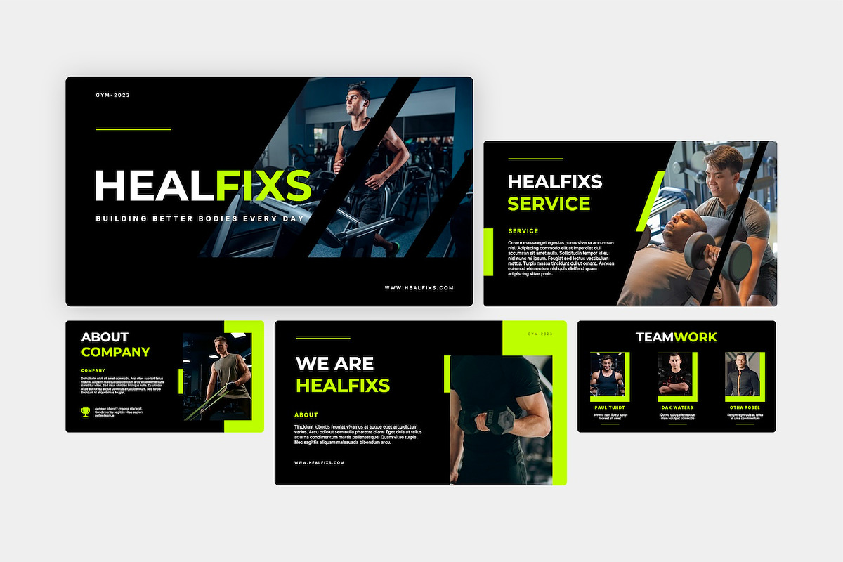 Healfixs Gym PPTX Presentation, a Presentation Template by Kren Studio (Photo 5 of 8)