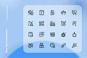 New Year Celebration Icon Set, an Outline Icon by Nathaya Studio (Thumbnail 2 of 2)