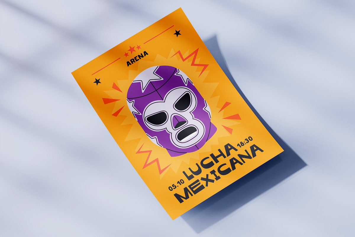 Lucha Libre, Mexican fight posters, a Sport Illustration by Good Studio (Photo 3 of 5)