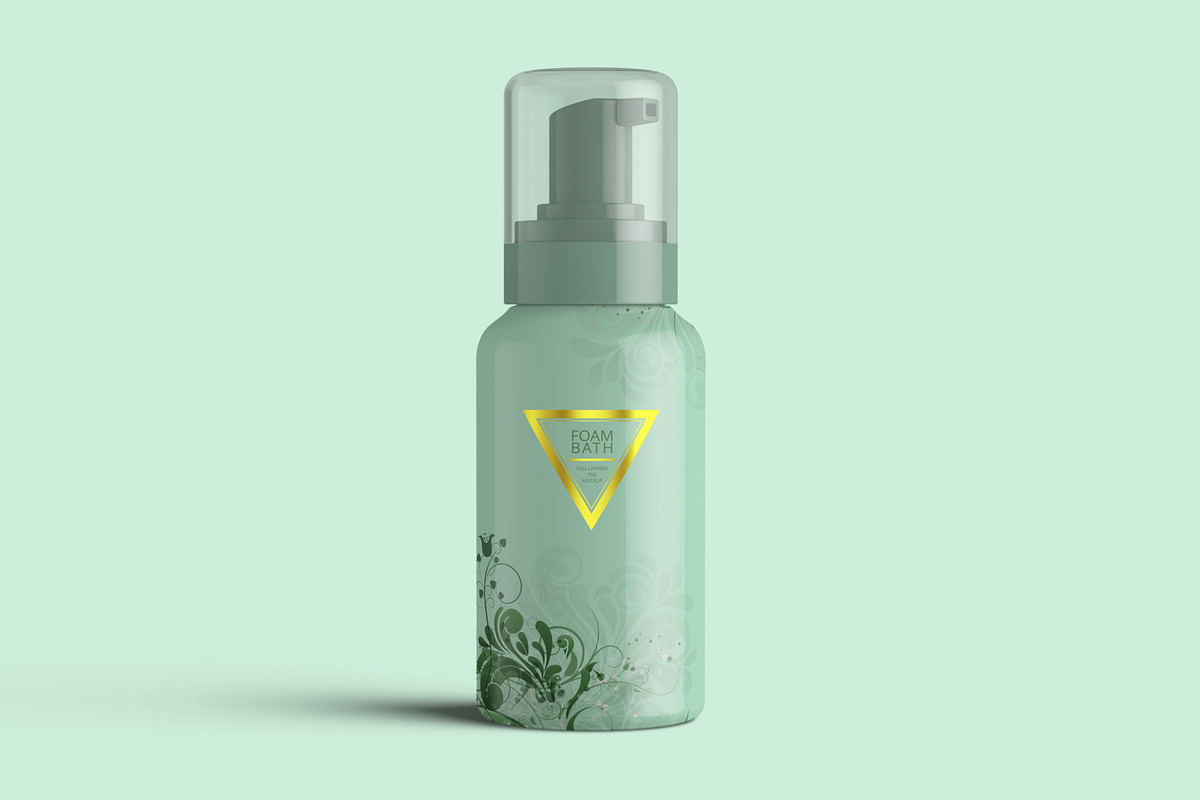 Foaming Soap Dispenser Bottle Mockup, a Cups & Container Mockup by Digitalphaser (Photo 4 of 8)