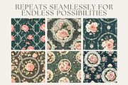 12 Antique Romance Seamless Patterns, a Pattern Graphic by Inknfolly (Thumbnail 2 of 7)