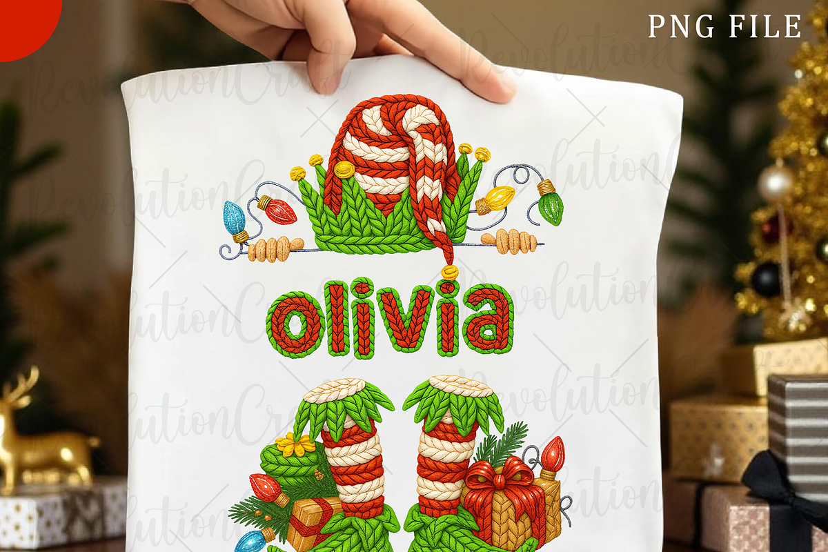 Crochet Personalized Christmas Elf P, an Illustration by OK Design (Photo 3 of 4)