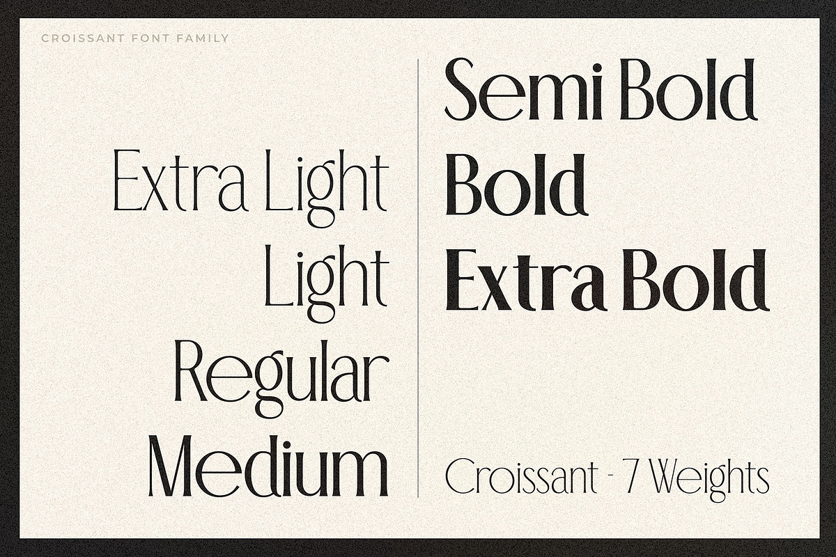 BD Croissant | 7 weights, a Serif Font by Brandear Design (Photo 6 of 16)