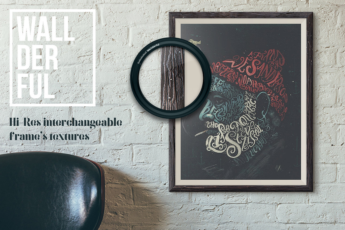 Wallderful - Frames Mockups, a Product Mockup by Madebyvadim (Photo 4 of 5)