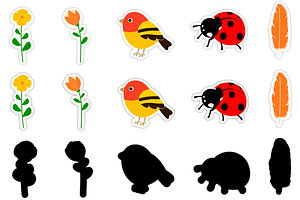 Spring Stickers Printable PNG