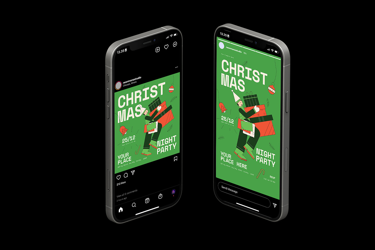 Green Christmas Flyer, a Flyer Template by Neermana (Photo 4 of 4)