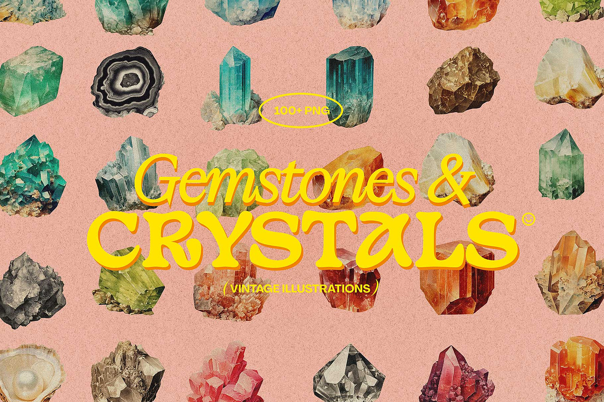 Gemstones and Crystals, an Object Illustration by AI Crafted Magnolia (Photo 1 of 16)