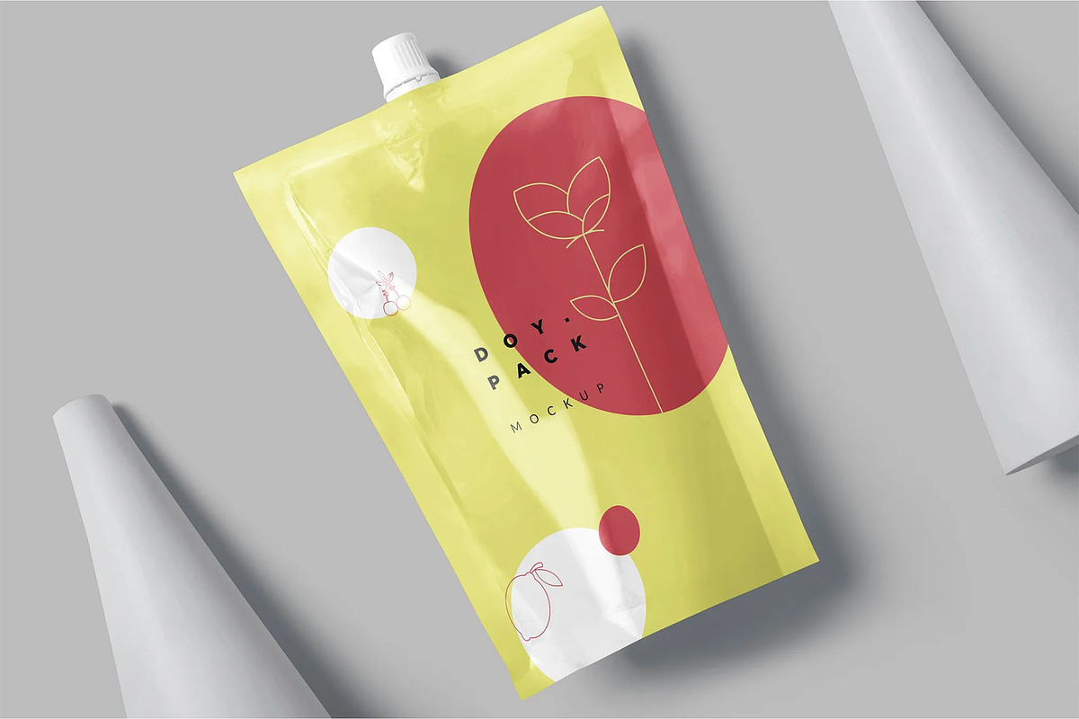 Top Spout Standup Pouch Mockups, a Packaging Mockup by megostudi0 (Photo 6 of 7)
