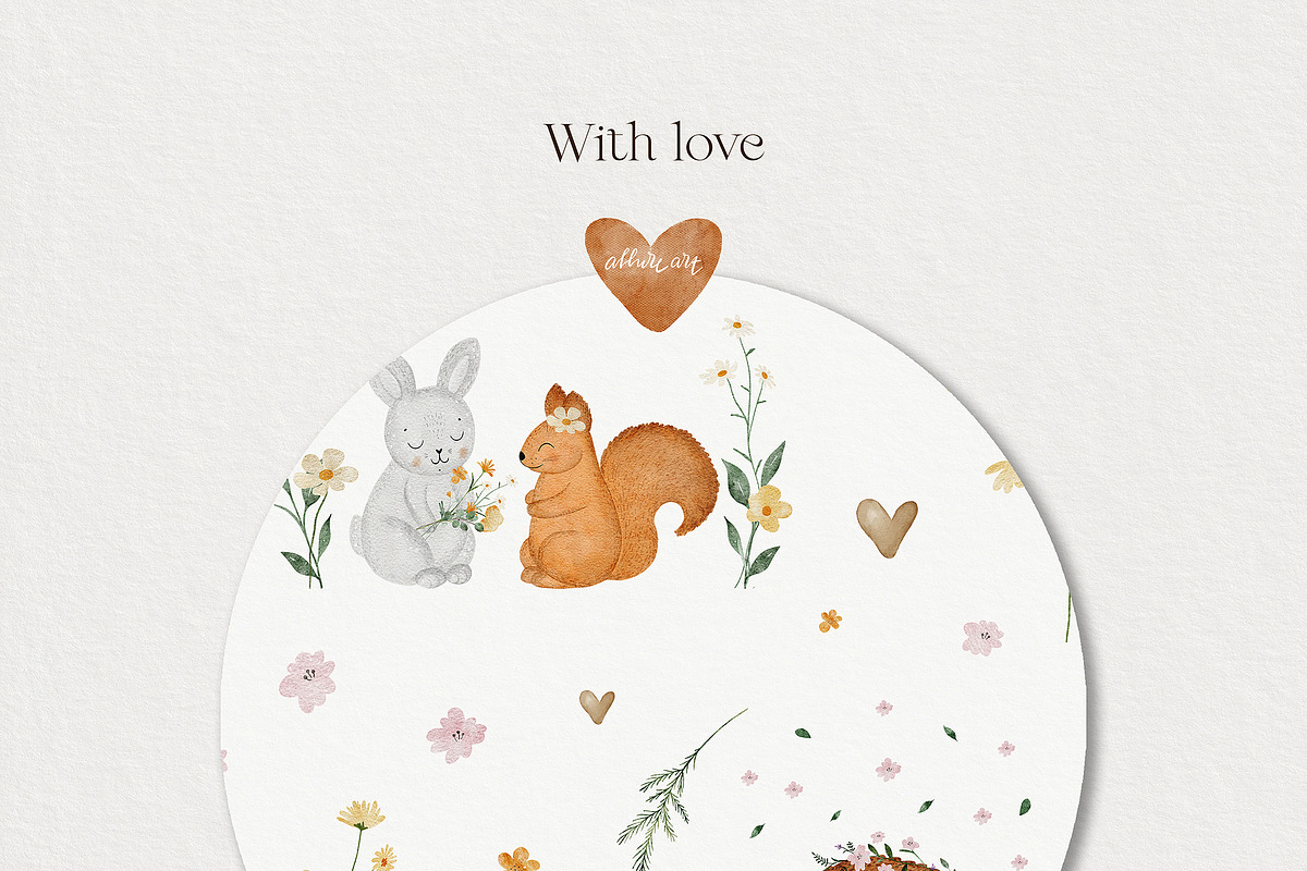 Blossom baby animals kids collection, an Animal Illustration by Allure Art (Photo 26 of 26)