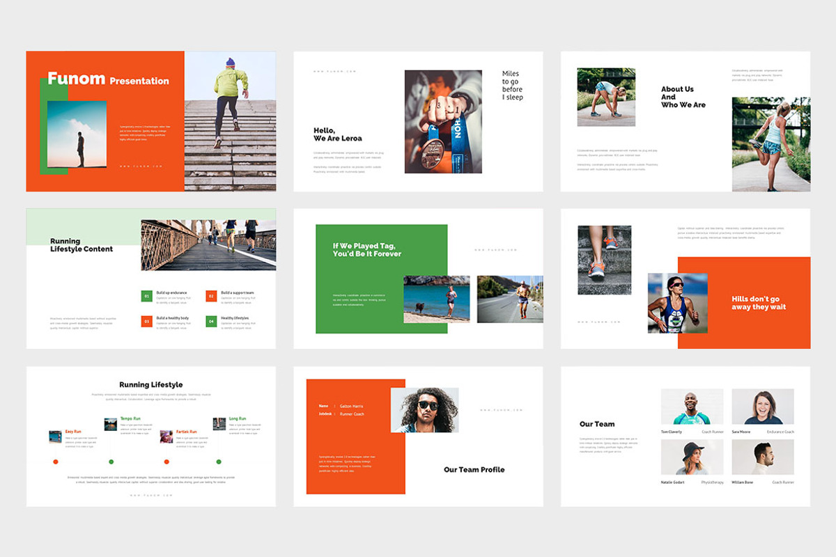 Funom : Running Google Slides, a Presentation Template by Punkl Camp (Photo 2 of 9)